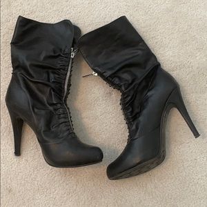 Leather boots